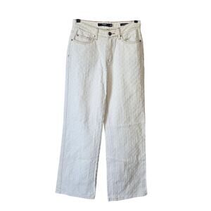 Jaded London white slouchy fit jeans with a tufted dot pattern Size 24